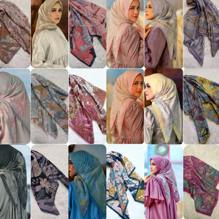 PART 4 Kerudung Hijab Jilbab Segiempat Motif Voal Printing Premium Button KW ‑ BTG.11De22ž