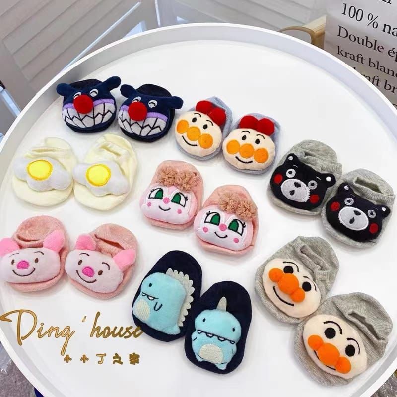 Kaos Kaki Anak Bayi Boneka 3D Karakter Lucu Motif