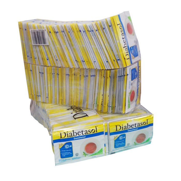 

TERBARU Sweetener Diabetasol Sachet 200 Gula original (nol kalori) 1 pack - 2 Box x 100 gr