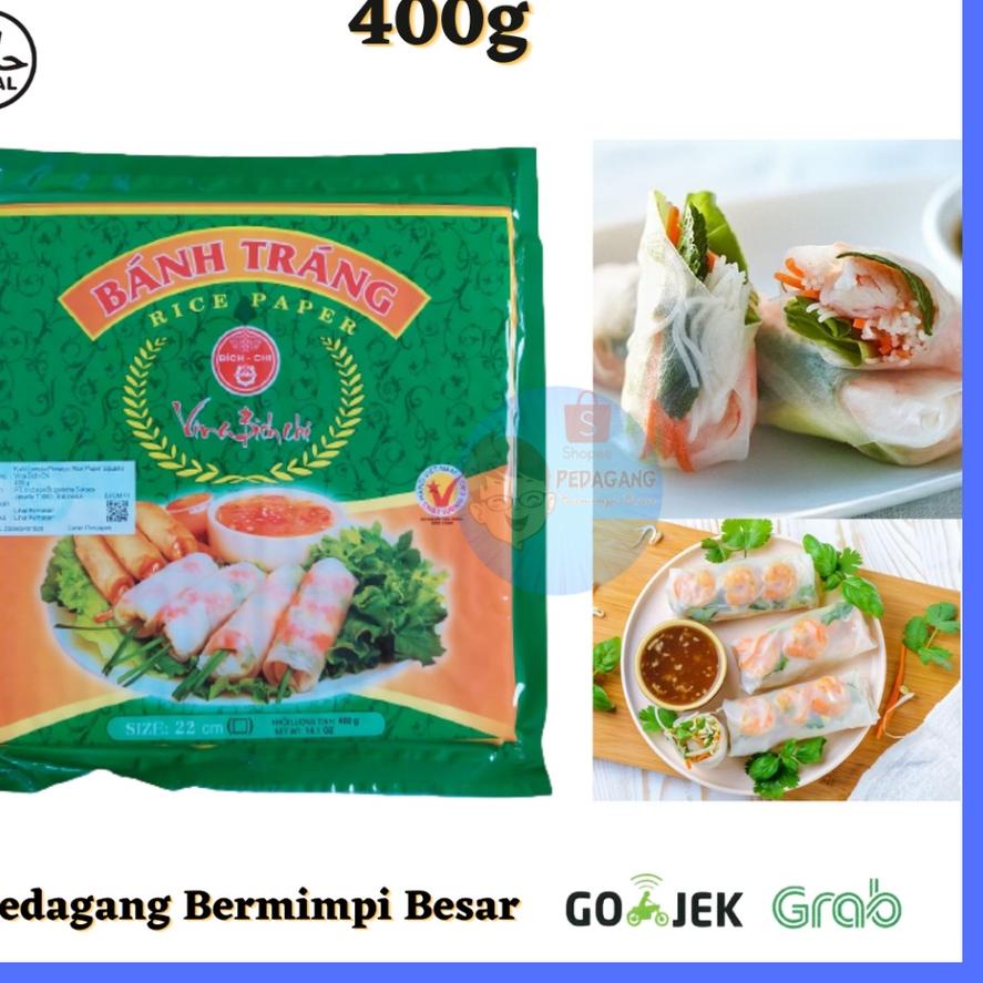 

limited STOCK!Banh Trang Rice Paper 400gr 22cm KOTAK | Kulit Lumpia Vietnam Kotak| Rice Paper Kotak/ Banh trang kotak 22cm|SQ7