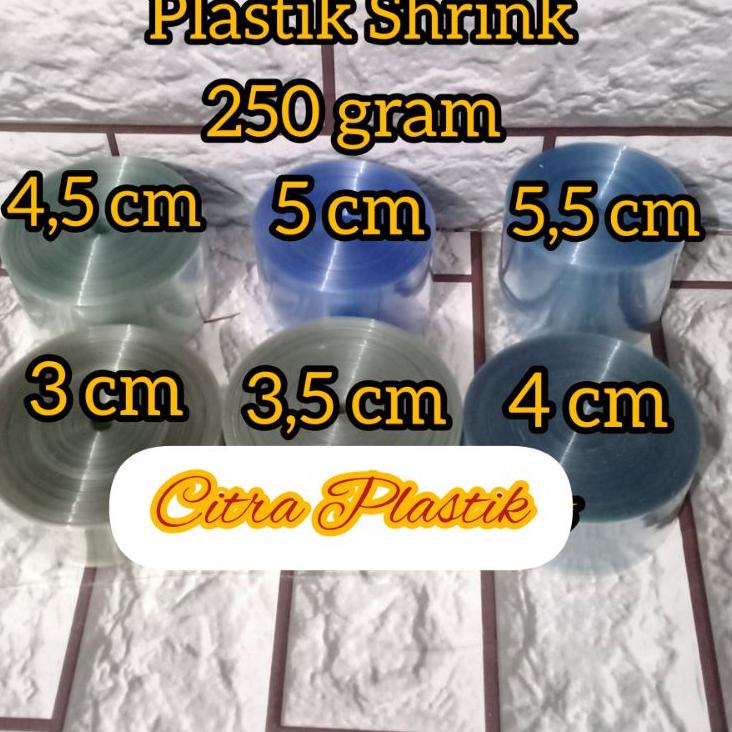 Super Viral Plastik shrink / plastik segel uk 3cm s/d 5,5cm 250gram