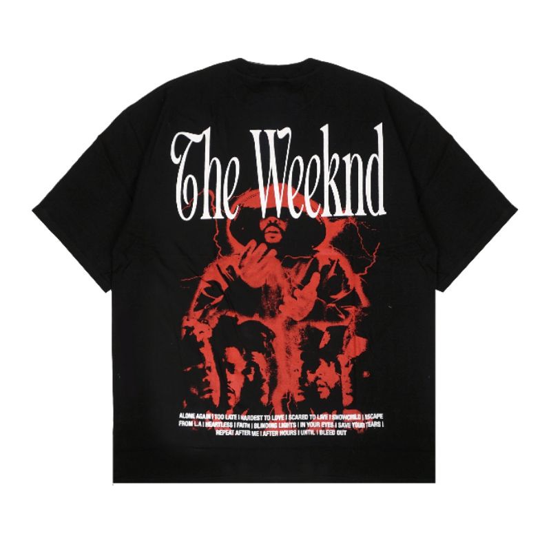 TSHIRT VINTAGE KAOS OVERSIZED THE WEEKND BLACK PREMIUM UNISEX