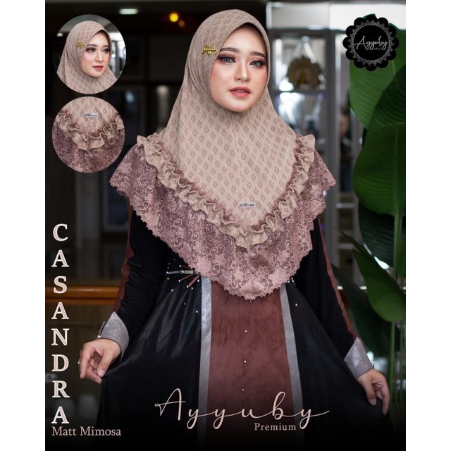 Jilbab Khimar Instan Casandra Renda Ori Ayyuby Hijab