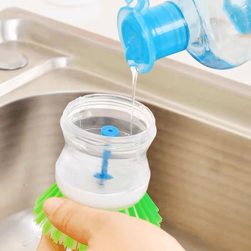 TERMURAH Alat Sikat Panci Dispenser Tempat Sabun Cair Dapur Cuci sikat piring Sikat Wajan Cuci Piring Alat Pembersih Panci Teflon Piring Wastafel