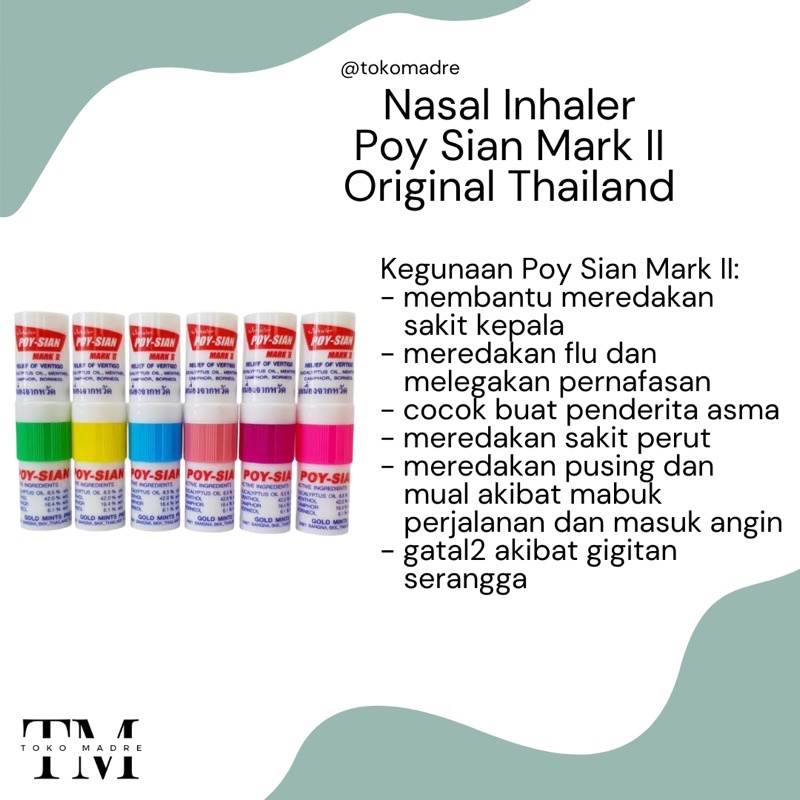 [SIAP KIRIM] MADRE - Nasal Inhaler Poy Sian Mark II