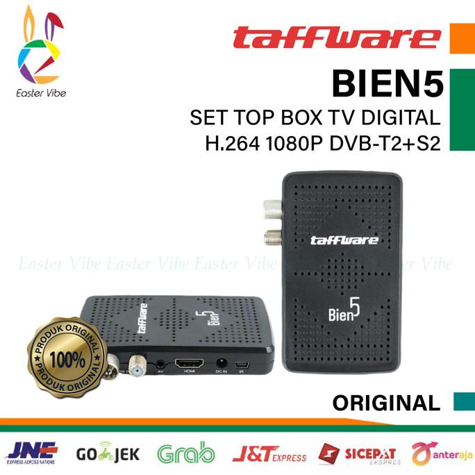 TAFFWARE BIEN5 SET TOP BOX TV DIGITAL H.264 1080P DVB-T2+S2 - Black