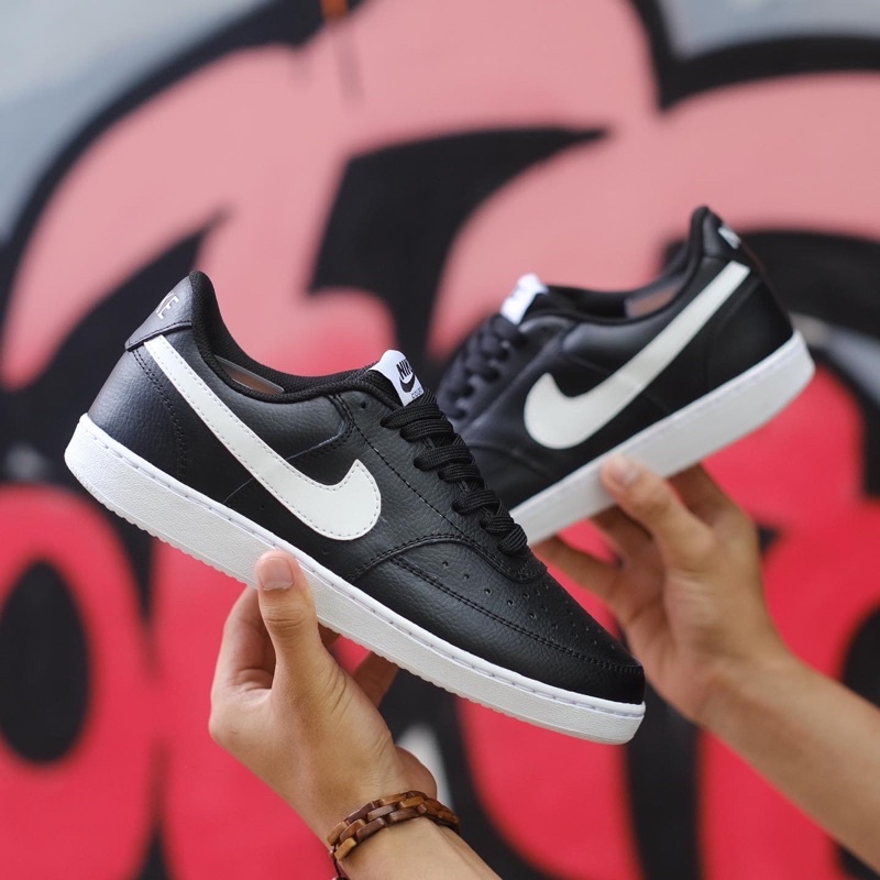 NIKE COURT VISION LOW BLACK WHITE