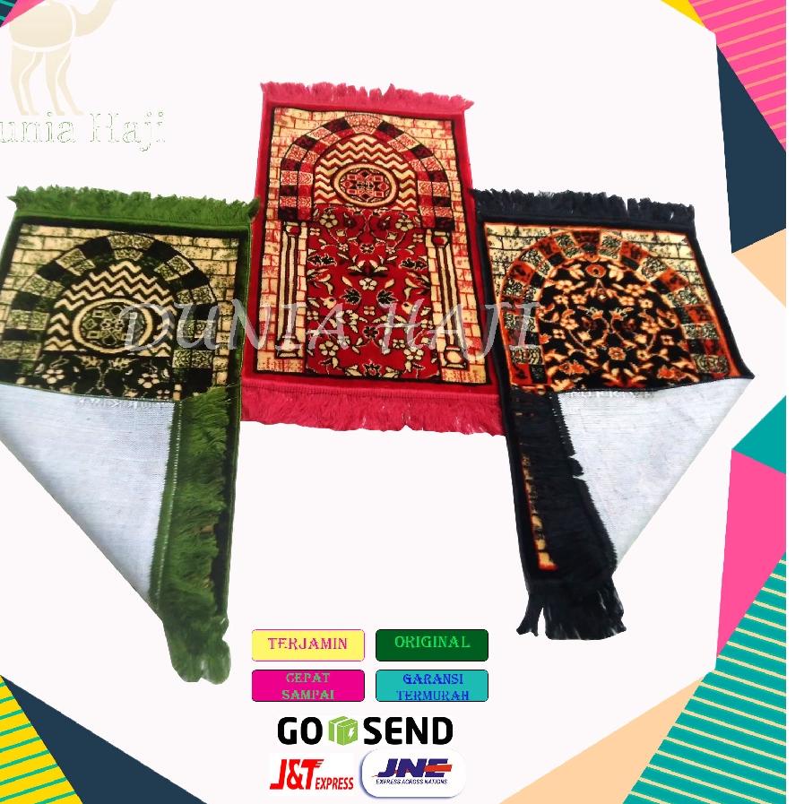 Sajadah Mini Tebal Muka Turki  Kepala Turkey Arbain Motif Rawdah Oleh Oleh Haji dan Umroh /Pcs