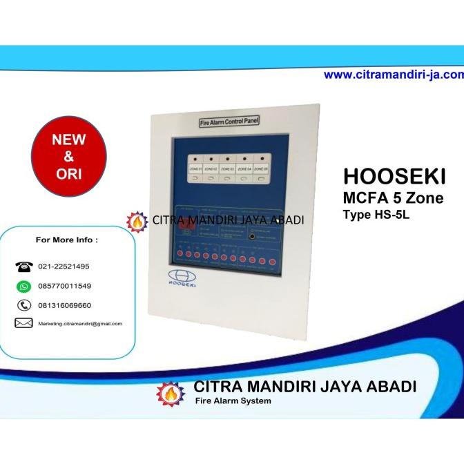 Master Control Panel Fire Alarm 5 Zone Hooseki Mcfa Panel