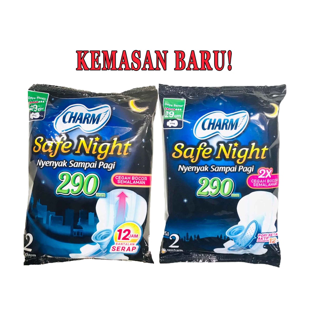 Charm / Safe night / 290mm / 1 pads  / Pembalut