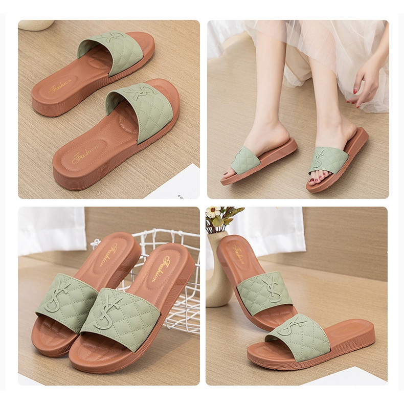 AND / COD / Sandal Wanita Import Slippers Wanita Kasual Sendal Jalan Anak Perempuan Sandal Slop Cewek Kekinian Murah SPT-34