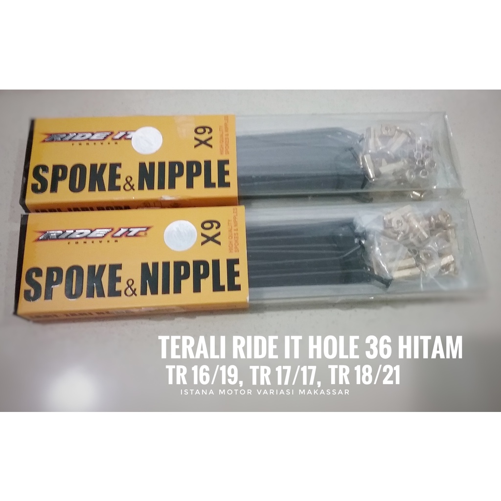 Terali Ruji Jarijari hitam trail  Ride it 16/19  18/21  17/17