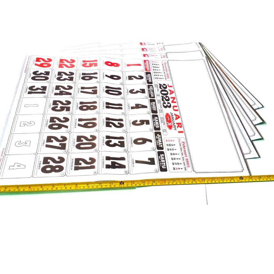 

(I-79☛) Kalender Dinding /Kalender Jumbo/Kaender 2023 UK.50cm X 64Cm Promo TS terviral