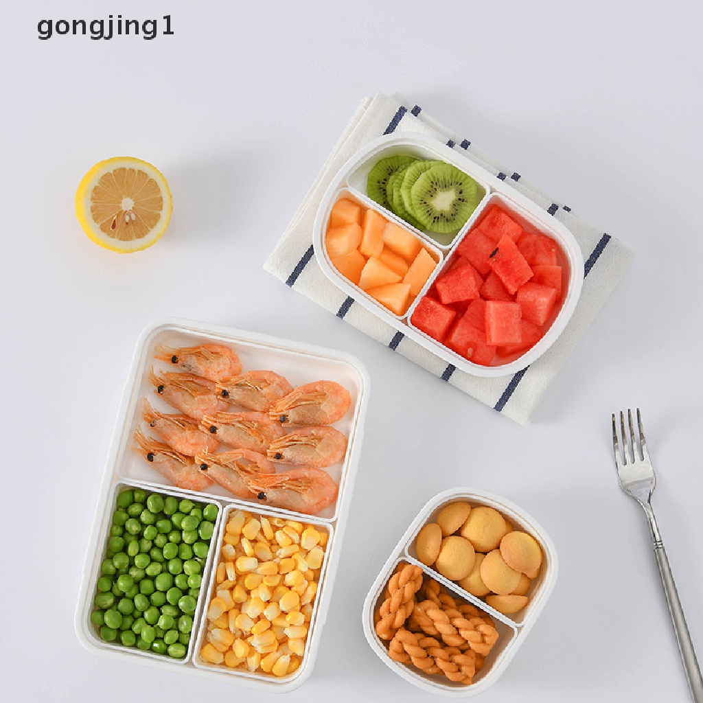 Ggg Bento Lunch Box Sekat Bisa Dilepas Kulkas Aman Microwave Penyimpanan Buah ID