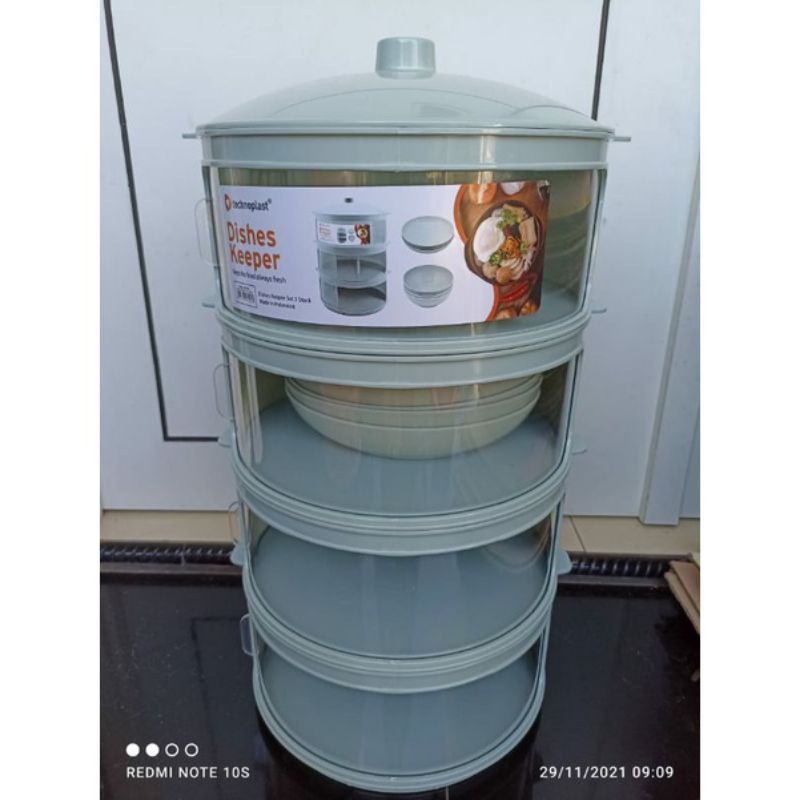 Technoplast Dishes Keeper 4 Susun Tudung Saji Viral
