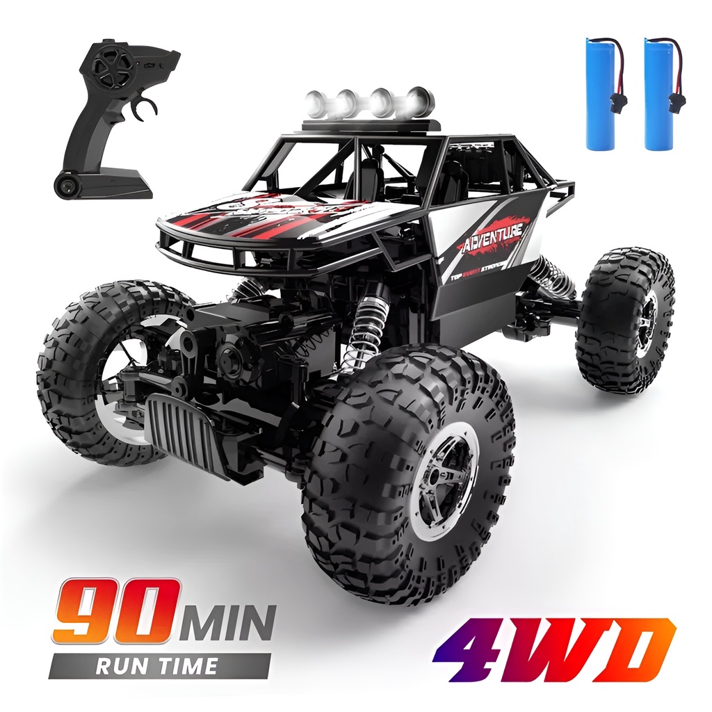 Mobil RC Rock Crawler Kuat 1:14 Metal | Mainan Anak Laki Laki Mobil Mobilan Remote Control | Kado Ulang Tahun Anak Cowok