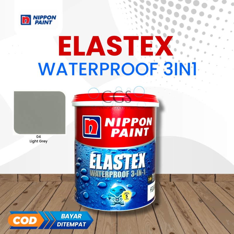Jual Nippon Paint Waterproof Elastex Light Grey / cat pelapis anti