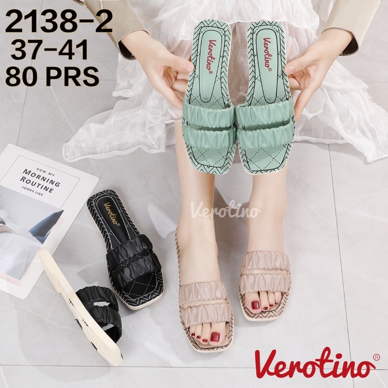 Sandal Jelly Verotino A729 2138 Sandal Slop Ban Dua Motif Daun, Terbaru