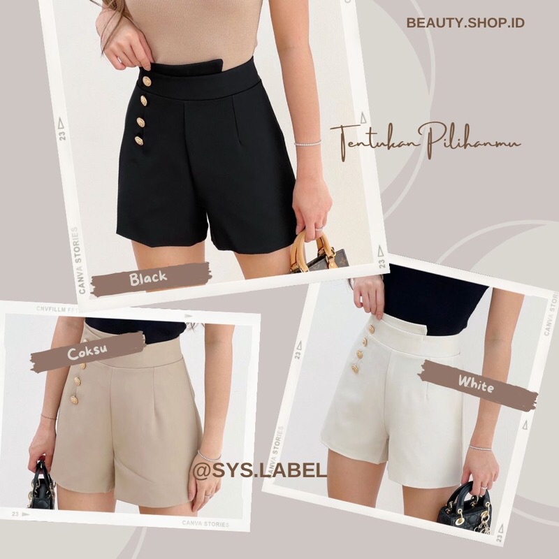 [ SYS.LABEL ] Yumi Short Pants - Celana Pendek Wanita