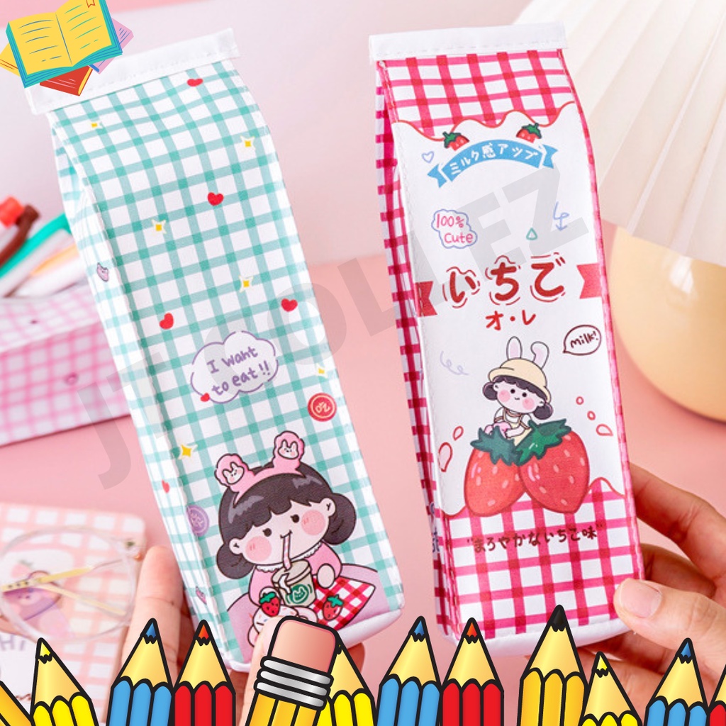 

[JTC] Tempat Pensil/Kotak Pensil Motif Kotak Susu Unik Kotak Pensil Lucu (JT0036)