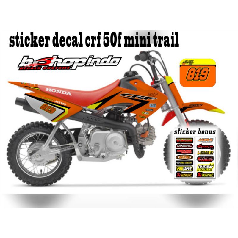 stiker dekal motor crf 50f mini trail motif grafis variasi warna PILIHAN keren