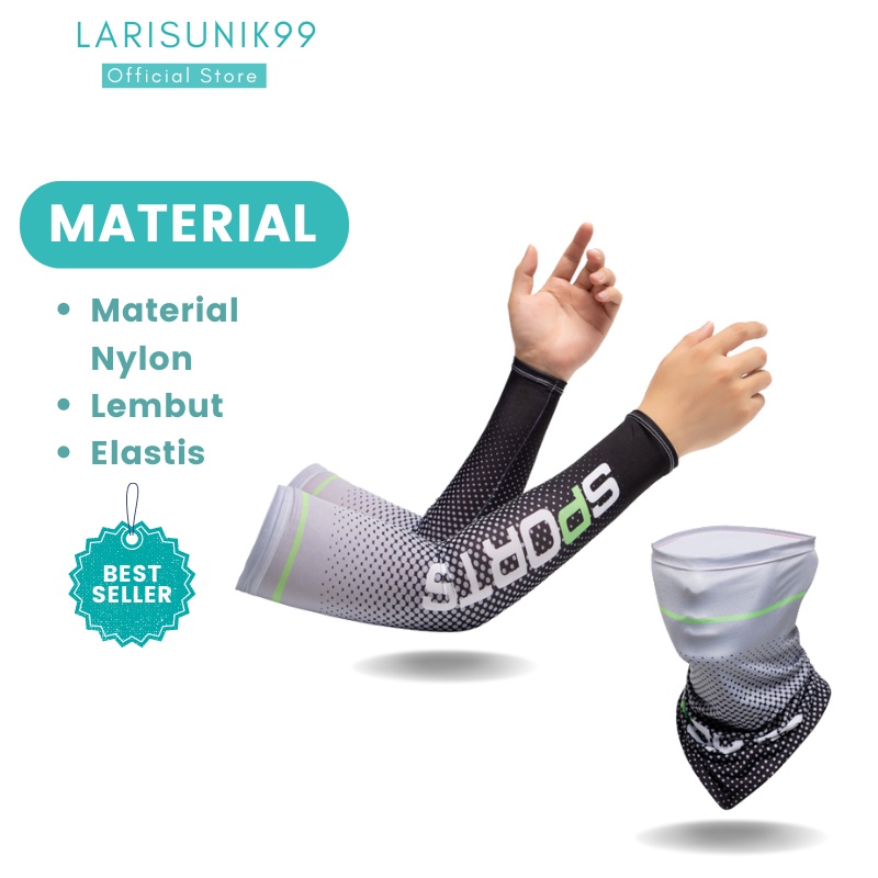 Dekker Lengan Sport Manset Lengan Arm Sleeve Aksesoris Pelindung Olahraga Dekker Sepeda Arm Sleeve UV Protection Deker Sport Motor Anti Panas Sinar Matahari Lengan Panjang Import Premium Terbaru Original