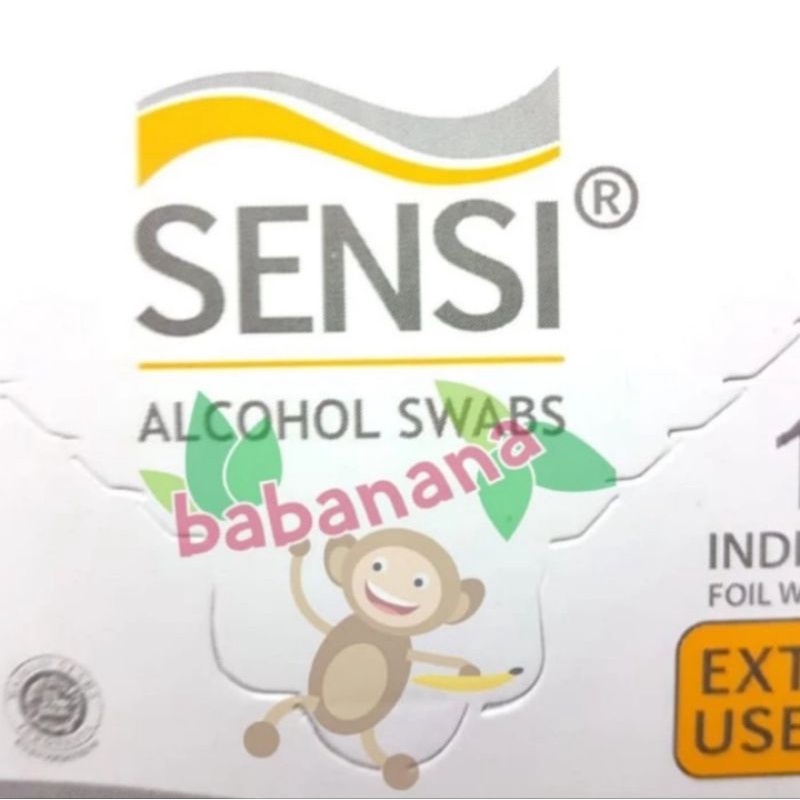 Alcohol swab sensi satuan eceran 70% pembersih prosesor luka dll