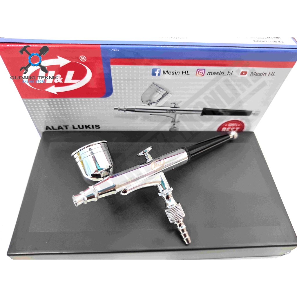 Spraygun Air Brush Kit HNL H&amp;L HL EW440 EW550 / Alat Lukis Spray Gun Semprotan Cat EW 440 550 - Spray Gun Art Painting Pen HNL