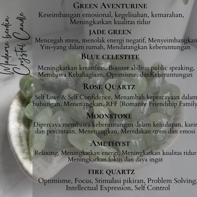 Hampers Lilin Aromaterapi Crystal Healing Stone | Hampers Ulang Tahun | Birthday Gift Kado Ulangtahun Wisuda | Hampers Wedding | Kado Ulangtahun Sahabat | Paket Lilin Aromaterapi | Hampers Bridesmaid | Souvenir Wedding