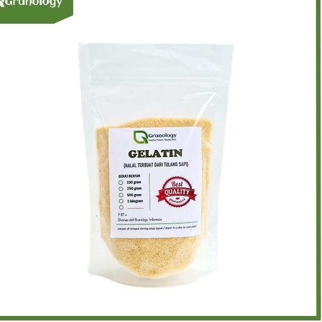 

(PROMO RBZ46) Gelatin Bubuk Halal Premium Import (250 gram) by Granology ✼