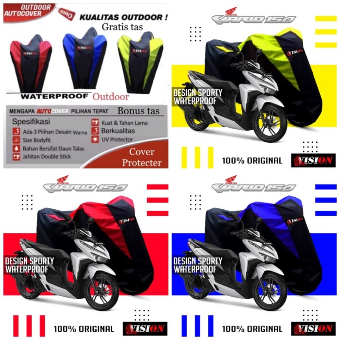 COVER MOTOR VARIO AEROX WATERPROOF SARUNG MOTOR VARIO AEROX WATERPROOF