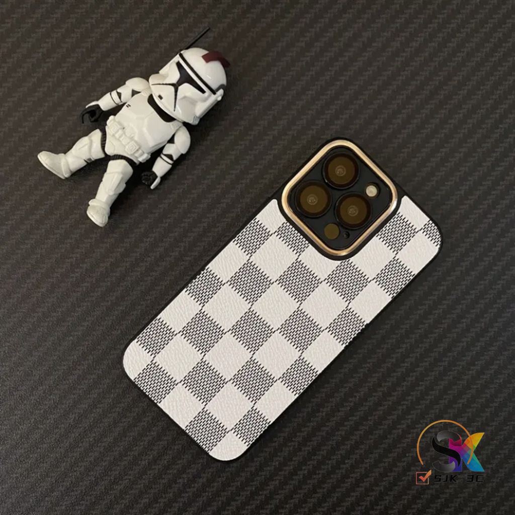 New !! For iPhone Black White Plaid High Quality Fashion With lens protection Case iPhone 14 13 12 11 Pro Max CASE