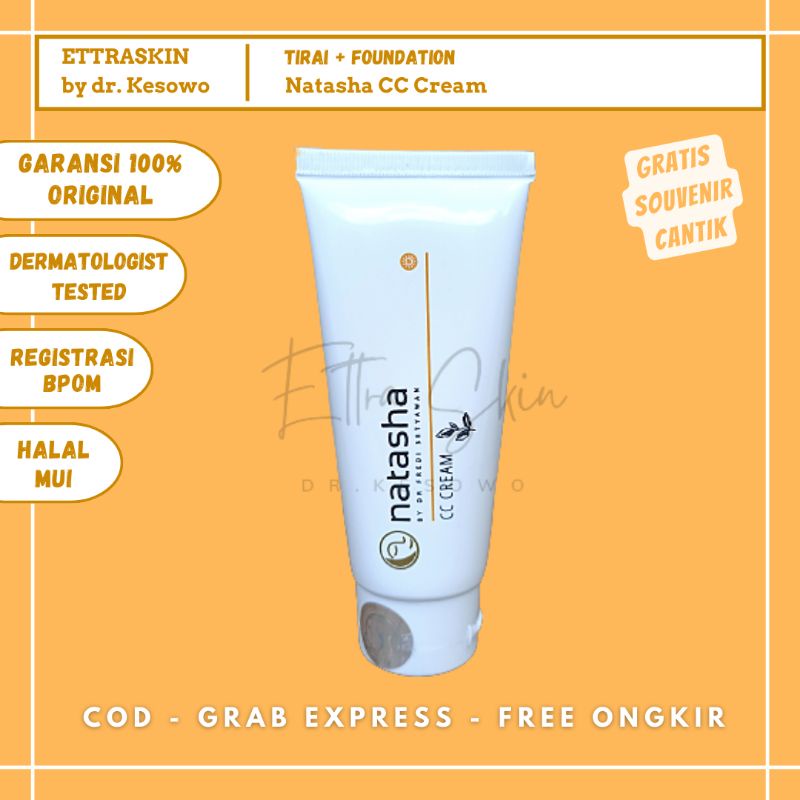 Natasha Skincare - CC Cream Sunblock Tabir Surya Foundation - Ettra Skin by dr Kesowo ( CCTUBE ) Kri