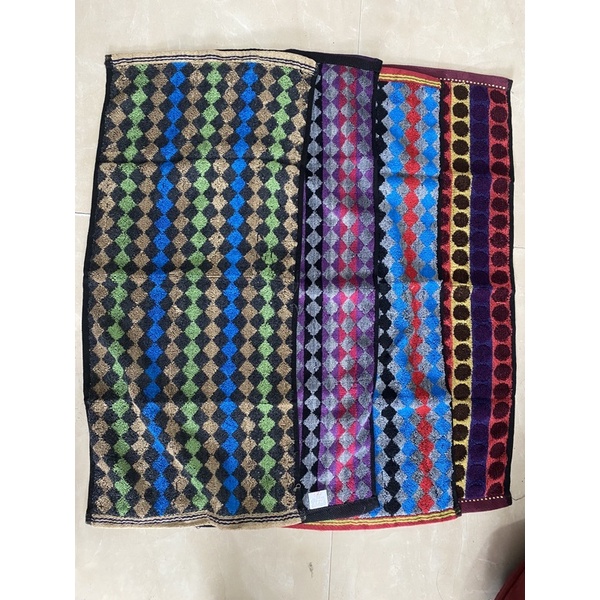 Handuk olahraga tebal kecil motif kotak minimalis 30x70 cm