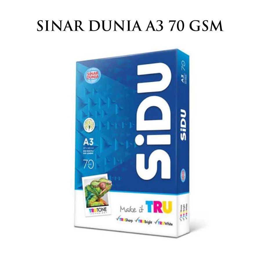 

Kertas Fotocopy HVS Sinar Dunia SIDU A3 70 Gram Gsm