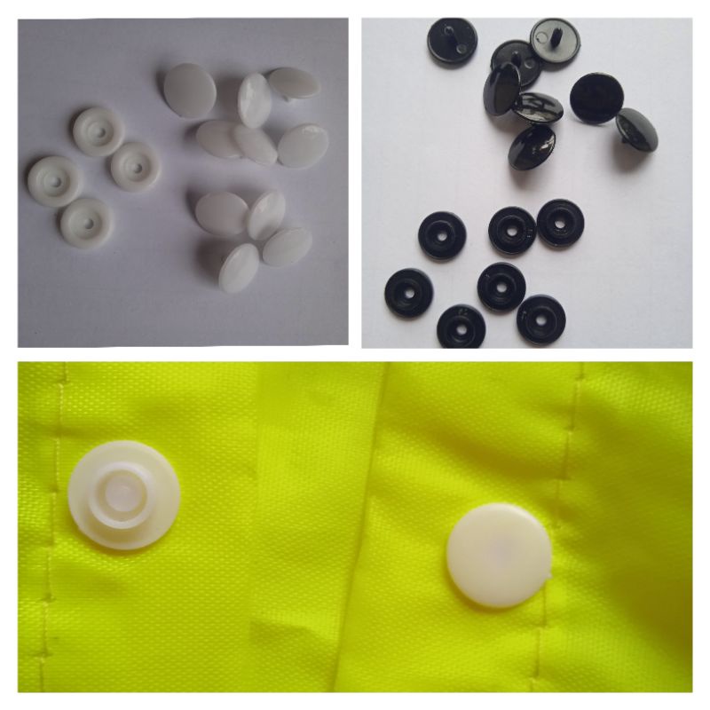 kancing cetet plastik / kancing jepret plastik snap button 13 mm