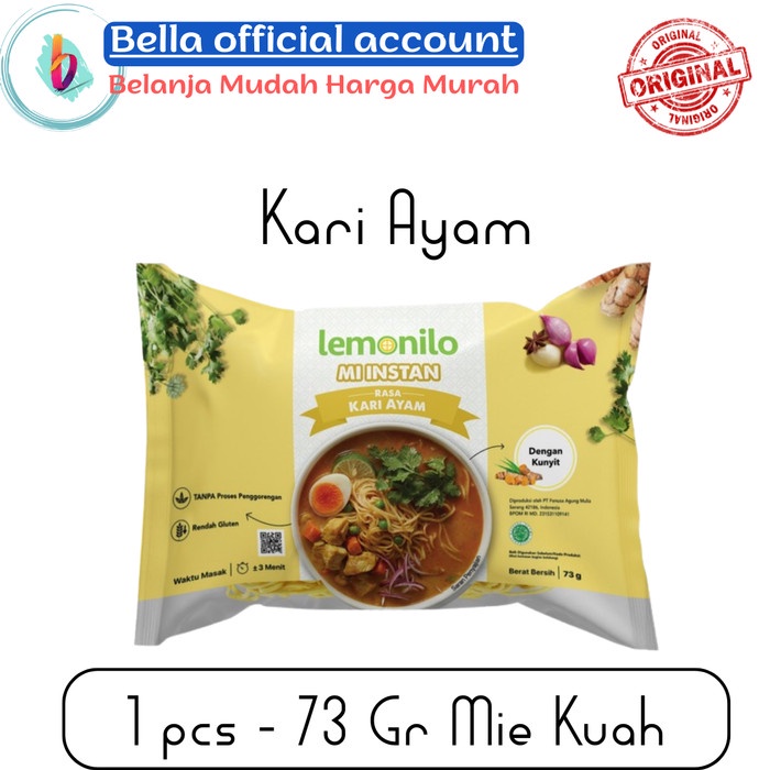 

Lemonilo Rasa Kari Ayam Mie Instan Kuah 73 gr