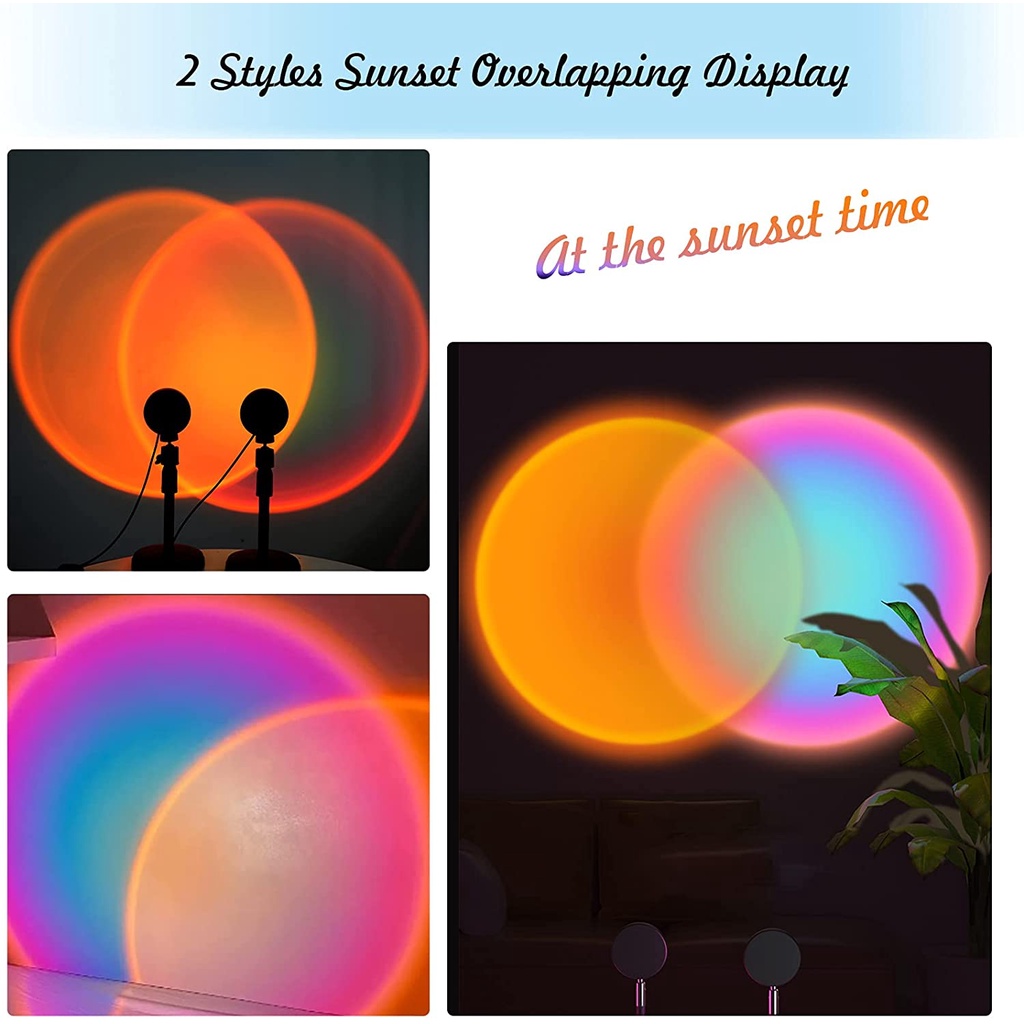 Tripod mini Lampu Sunset LED + Stand Ringlight Lamp Holder Proyektor