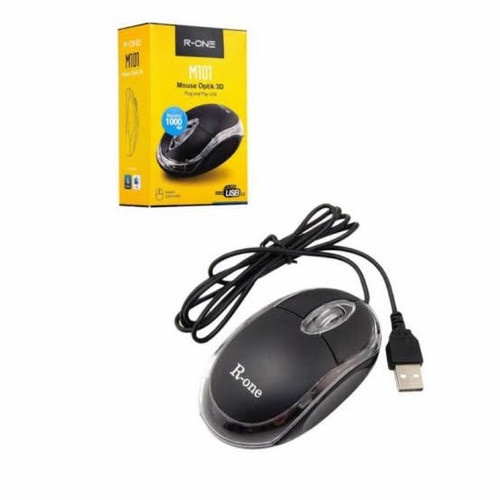 MOUSE USB R-ONE WIRED USB KABEL MINI MOUSE MURAH OPTIK M101