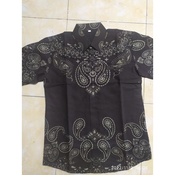 Baju Kemeja Batik Pria Premium Slim fit Katun Solo Lapis Furing