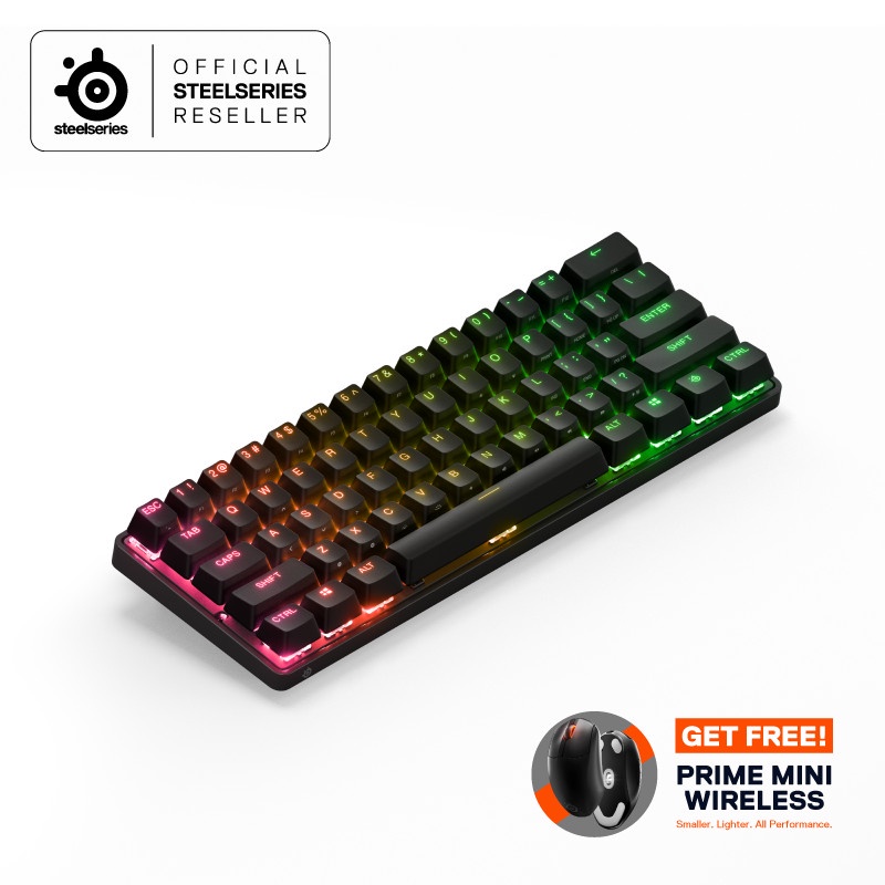 Steelseries Apex Pro Mini 60% Wireless • Keyboard Gaming OmniPoint 2.0 - Garansi Resmi 1 Tahun