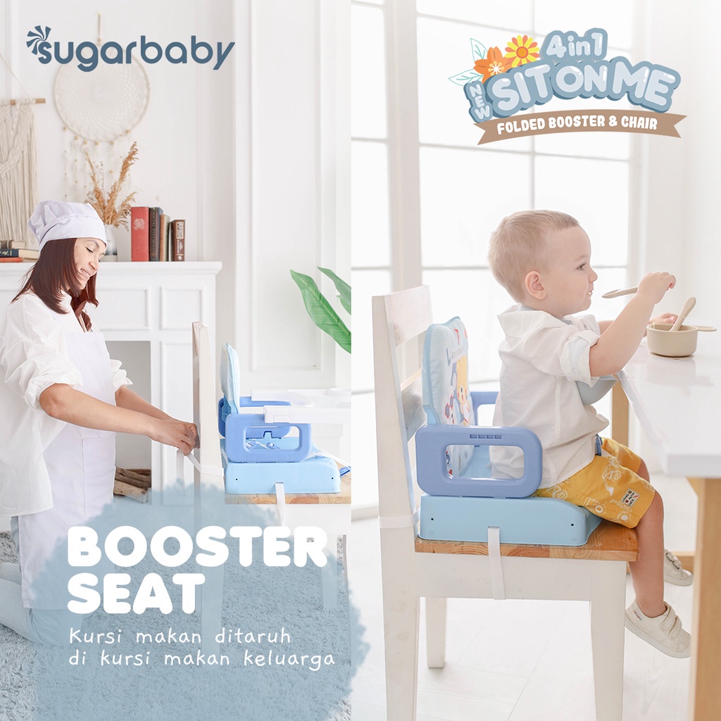 Makassar - Sugarbaby 4in1 SitOnMe Folded Booster &amp; Chair / kursi Makan Anak