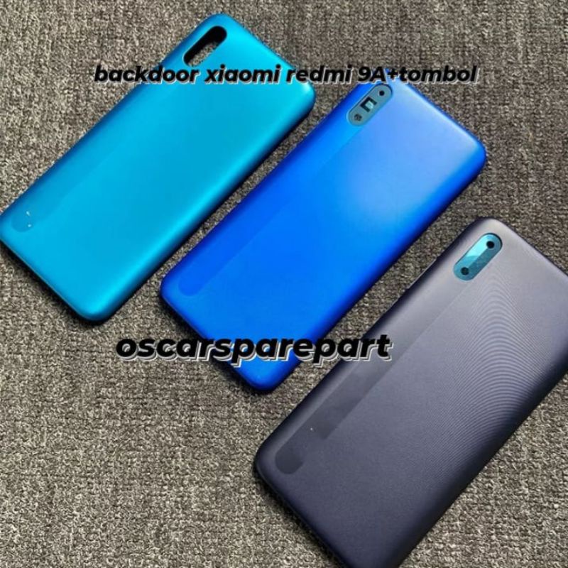 BACKDOOR BACK TUTUP KESING BELAKANG XIAOMI REDMI 9A FULLSET TOMBOL ORIGINAL