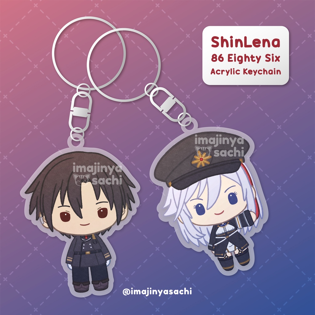 86 Eighty Six Acrylic Keychain - Gantungan Kunci Anime Shin Lena 86 - imajinyasachi