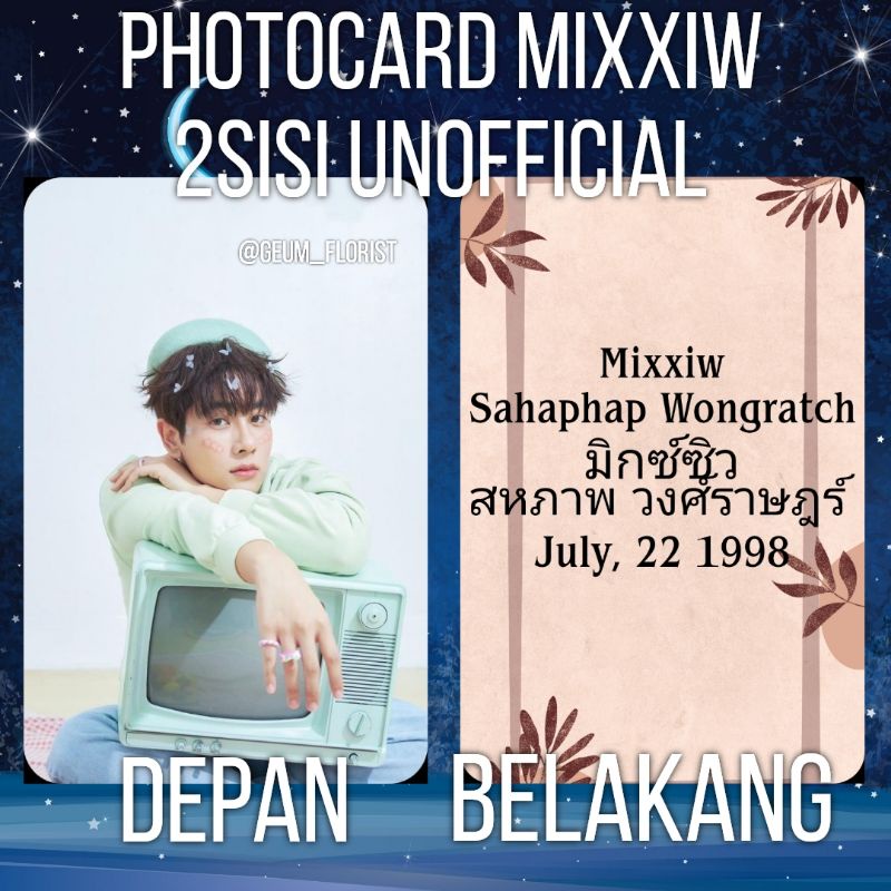 [READY STOCK] PHOTOCARD MIXXIW 2SISI / PHOTOCARD THAILAND / PHOTOCARD ANAK RAIKANTHOPENI / PC THAILA