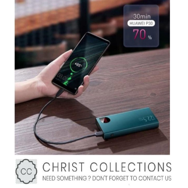 BASEUS POWERBANK ADAMAN 20000MAH FAST CHARGING 22,5W PD QC4.0