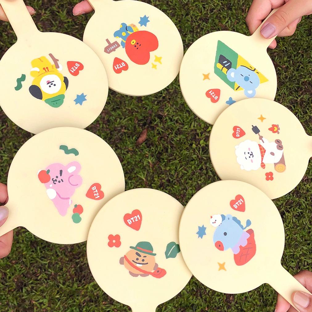 EKSKLUSIF BELI 3 GRATIS MINI GOLD BT21 Mad MirrorTATA*345