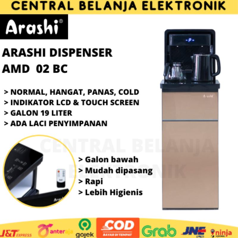 Dispenser galon bawah Arashi AMD 01 / Arashi AMD 02 Hot and Cold