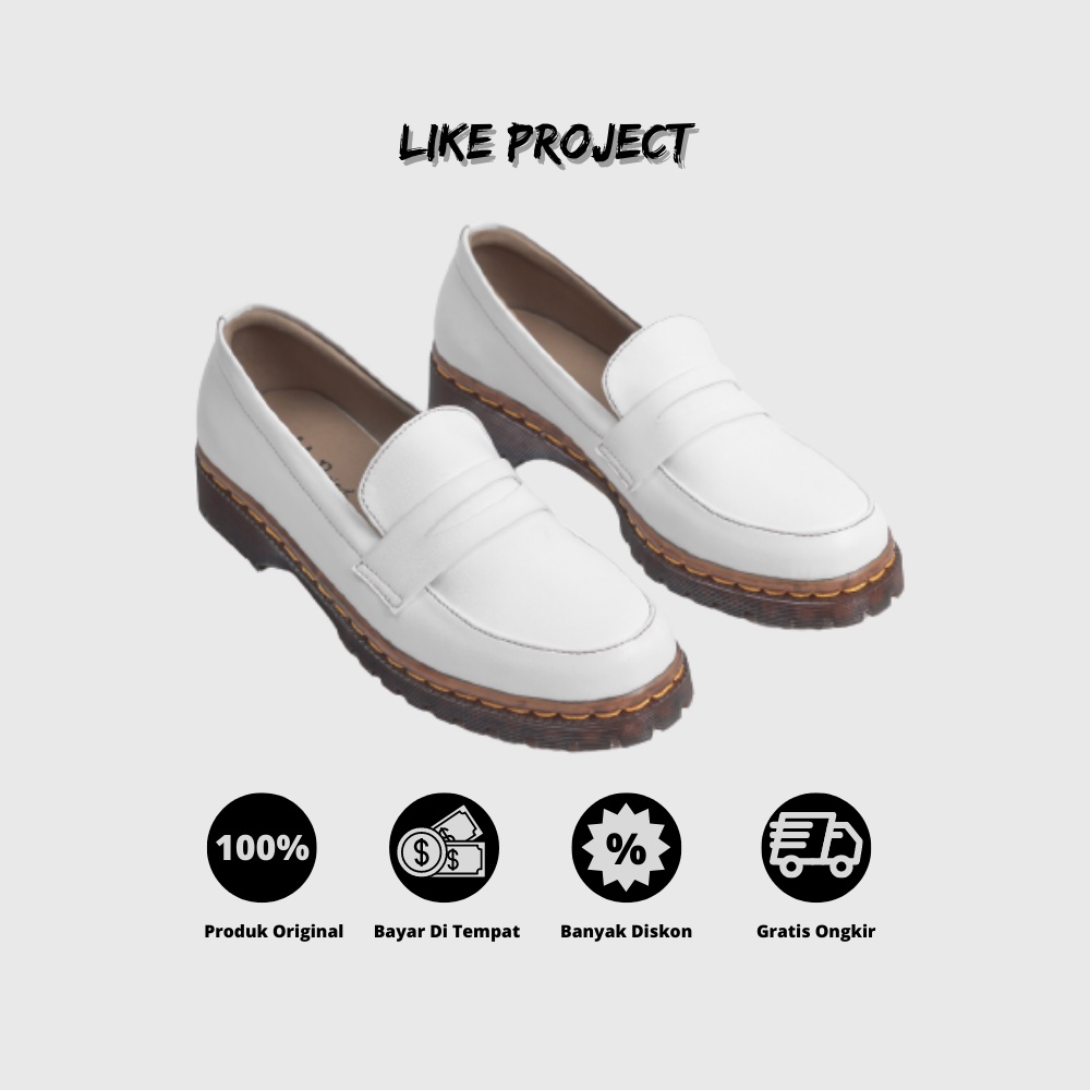 Xcloud x LikeProject Sepatu SlipOn Casual Wanita LAVI White