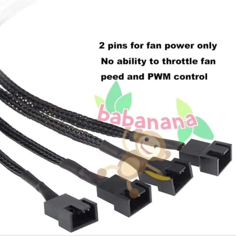 Kabel Konverter 1x Molex to 4x PWM Fan Cable Converter casing splitter